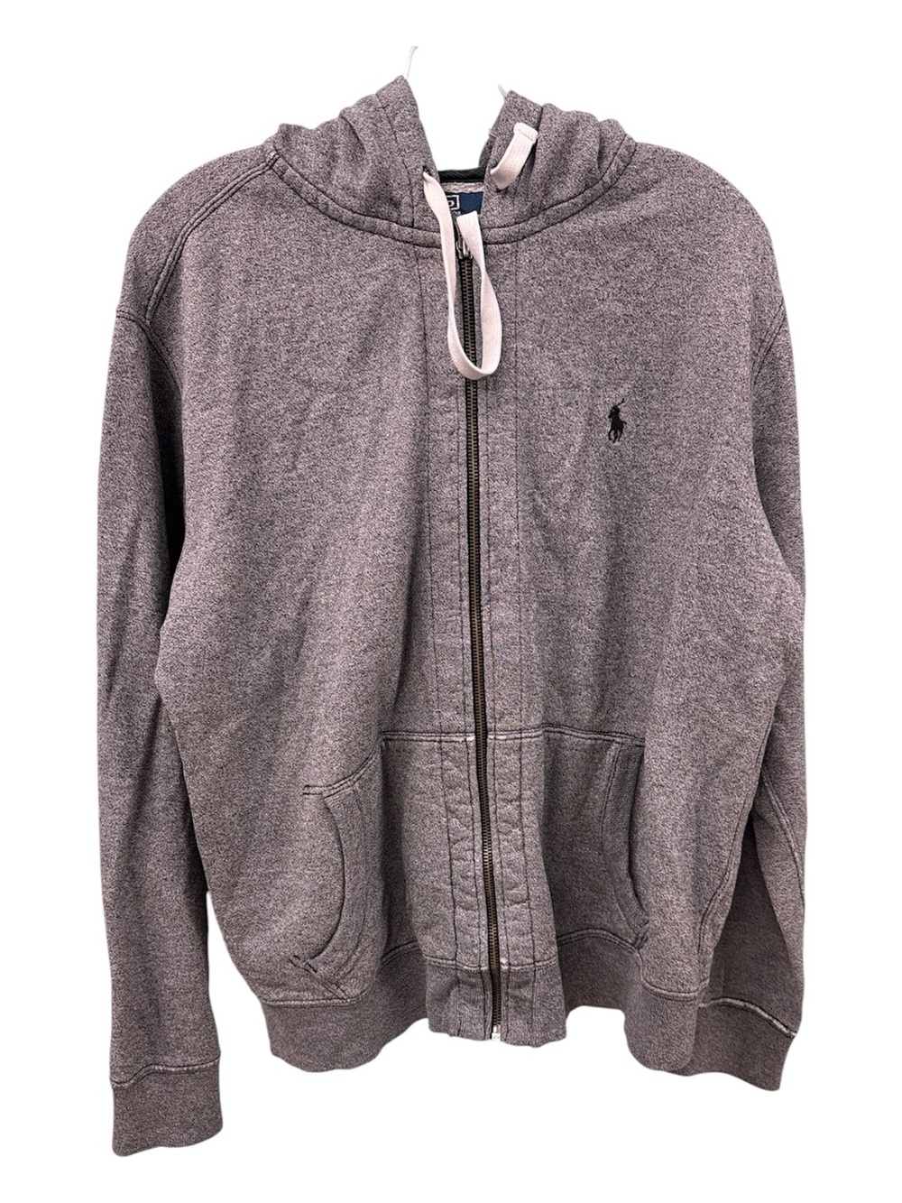 Polo by Ralph Lauren Heather Gray Full-Zip Hooded Sweatshirt